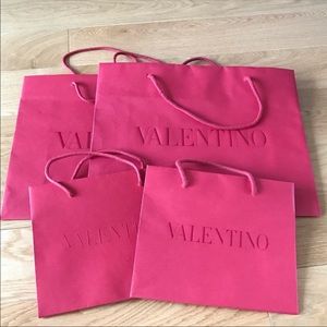 4 Authentic Valentino Shopping Bags